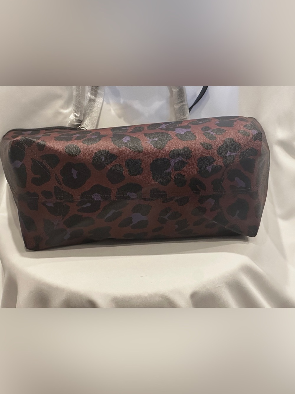 Coach City Tote Burgundy Leopard Print Tote Bag NWT - Picture 6 of 11